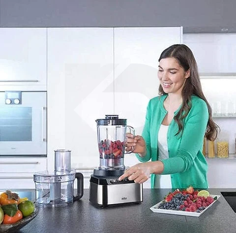 Braun PurEase 2-in-1 Food Processor & Blender FP 3235 SI | Compact & Powerful